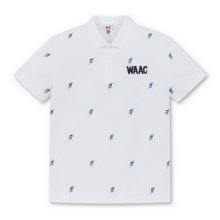 [WAAC X UNIVERSAL] 남성 MONSTER 올오버 반팔 폴로넥 티셔츠_WMTCM21333WHX
