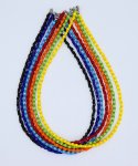 봉보(BONBEAU) Square and Round beads mix layered Necklace 7color 포인트 비즈 초커 레이어드 목걸이