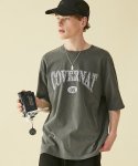 커버낫(COVERNAT) 피그먼트 아치 브릿지 티셔츠 차콜