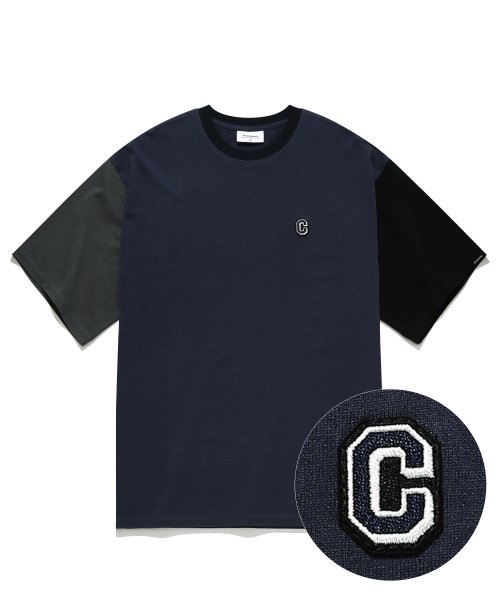 Sleeve Color C Logo T-Shirt Charcoal