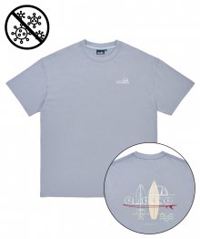 서핑 보드 그래픽 반팔 티셔츠 (라이트블루)