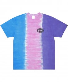 Vertical Tie Dye Tee Blue/Pink/Violet