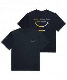Smile Logo 오버핏 반팔 티셔츠 (VNCTS214) 차콜