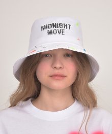 [unisex] paint bucket hat (white)