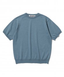 organic cotton summer s/s knit sky blue