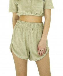 Terry Short Pants [ Ivory/Peach/Olive ]