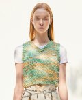 [CITY] City Crochet Vintage Vest_GREEN (CTD2)