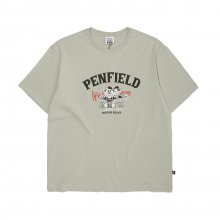 [아울렛] [PENFIELD X BACKYARD BUILDER] 모터사이클 커플 그래픽 반팔 티셔츠 KHAKI_FM2KT125