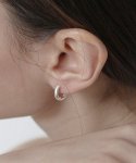 티오유(TOU) [Silver925] TN025 Basic sleek round semi bold earring