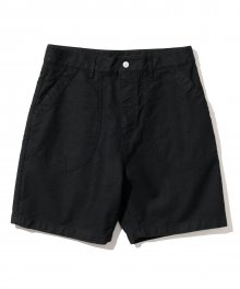 round pocket shorts black