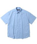 베이스모먼트() 4 포켓 오버핏 하프 셔츠 인디고 블루