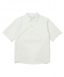 [SM21 SOUNDSLIFE] Solid Half Shirt White