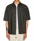 BASIC WASH BLACK DENIM SHIRT