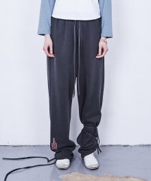 STRING PIGMENT SWEATPANTS (CHARCOAL)