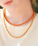 봉보(BONBEAU) Bronze beads mix color layered Necklace 브론즈 비즈 믹스 레이어드 목걸이 5color