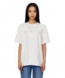 C CURETTY RHINESTONE BASIC T-SHIRT_WHITE