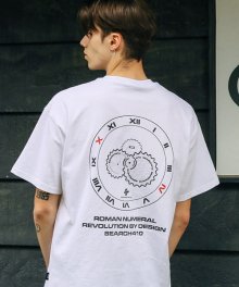 [UNISEX] COGWHEEL POINT OVER T_WHITE