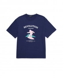 유니섹스 프리미엄 레볼루션2 반팔 티셔츠 (VNCTS217) 딥블루