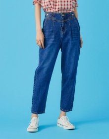 YOKE DETAIL BAGGY DENIM PANTS