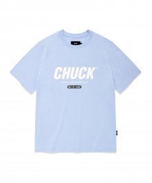 [에센셜]  시그니처 로고 티셔츠 (스카이)