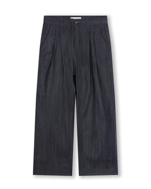 WIDE FIT TWO TUCK SELVAGE DENIM PANTS INDIGO