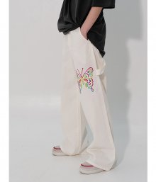 WIDE PANTS_BUTTERFLY WHITE