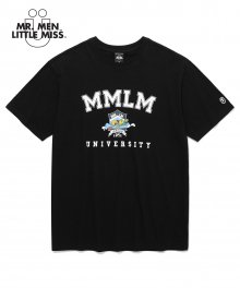 MR.MEN LITTLE MISS_유니버시티 티셔츠_블랙(IK2BMMT540B)