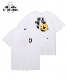 MR.MEN LITTLE MISS_U 디자인 바시티 티셔츠 _화이트(IK2BMMT533B)
