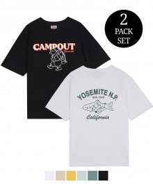 [패키지] 캠핑 베어+피쉬 요세미티 티셔츠