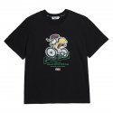 비욘드클로젯(BEYOND CLOSET) PSBC 유니버시티 1/2 로고 티셔츠 블랙