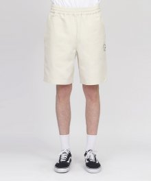 G.I symbol logo cotton shorts BEIGE