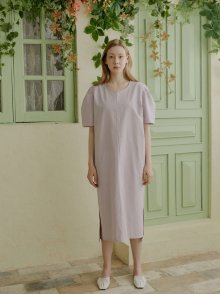 Puff Sleeve Daily Linen Dress - Lavender