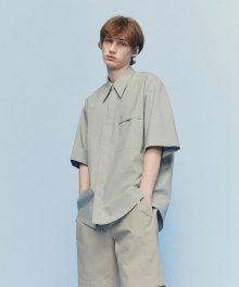 MOSS OVER FIT LARGE COLLAR SHIRTS TNSH1E712E2