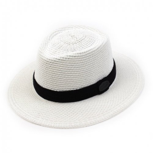 BK Metal Kint White Long Fedora 니트페도라