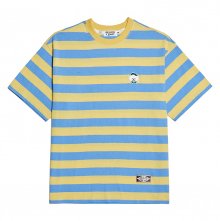 PSC 베이직 로고 스트라이프 1/2 티셔츠 옐로우