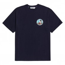 PSC 와펜 로고 1/2 티셔츠 네이비