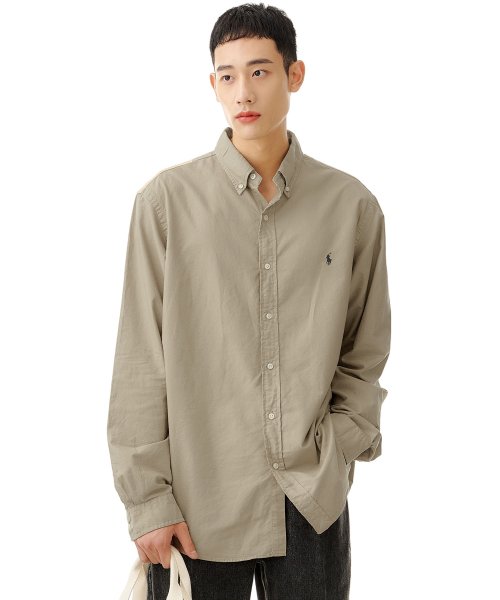 폴로 랄프 로렌(POLO RALPH LAUREN) 커스텀핏 가먼트 다이 옥스포드 셔츠 - 베이지 - 189,000 | 무신사 스토어 폴로 랄프 로렌(Polo Ralph Lauren) 커스텀핏 가먼트 다이 옥스포드 셔츠 - 베이지 - 189,000 | 무신사 스토어