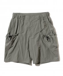 utility pocket short pants grey