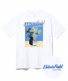 EBFD 등판 팝아트 반팔 티셔츠 화이트/블루