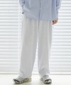 Front One Tuck String Sweat Pants [White Grey]