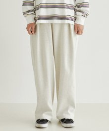 Front One Tuck String Sweat Pants [Oatmeal]