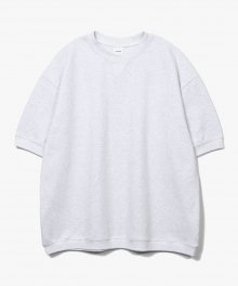Short Sweat Shirts [White Grey]