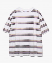 Multi Stripe T-Shirts [White]