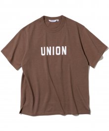 union logo s/s tee red brown