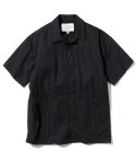 유니폼브릿지(UNIFORM BRIDGE) comfort zip pocket short shirts black