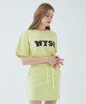 와이즈(WYSE) 컬리지 로고 티셔츠 (네온 옐로)