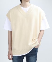 OVER LAYER VEST (CREAM)