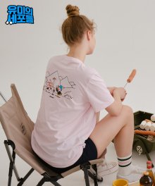 유미의 세포들 남녀공용 반팔 티셔츠 2 Light Pink