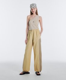 WIDE ROUNDING TRACK PANTS KS [PALE YELLOW]