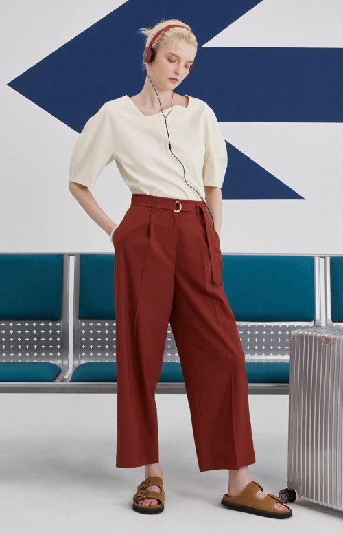 linen belted wide pants JWSLLE0100